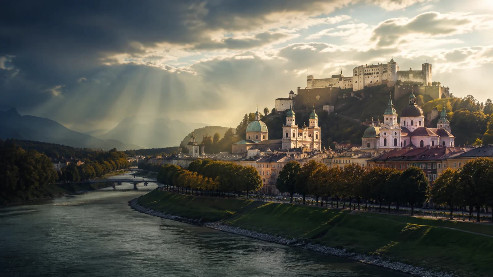 Cinematic TGPI country visual of Austria, highlighting its landscape, culture and contemporary identity.