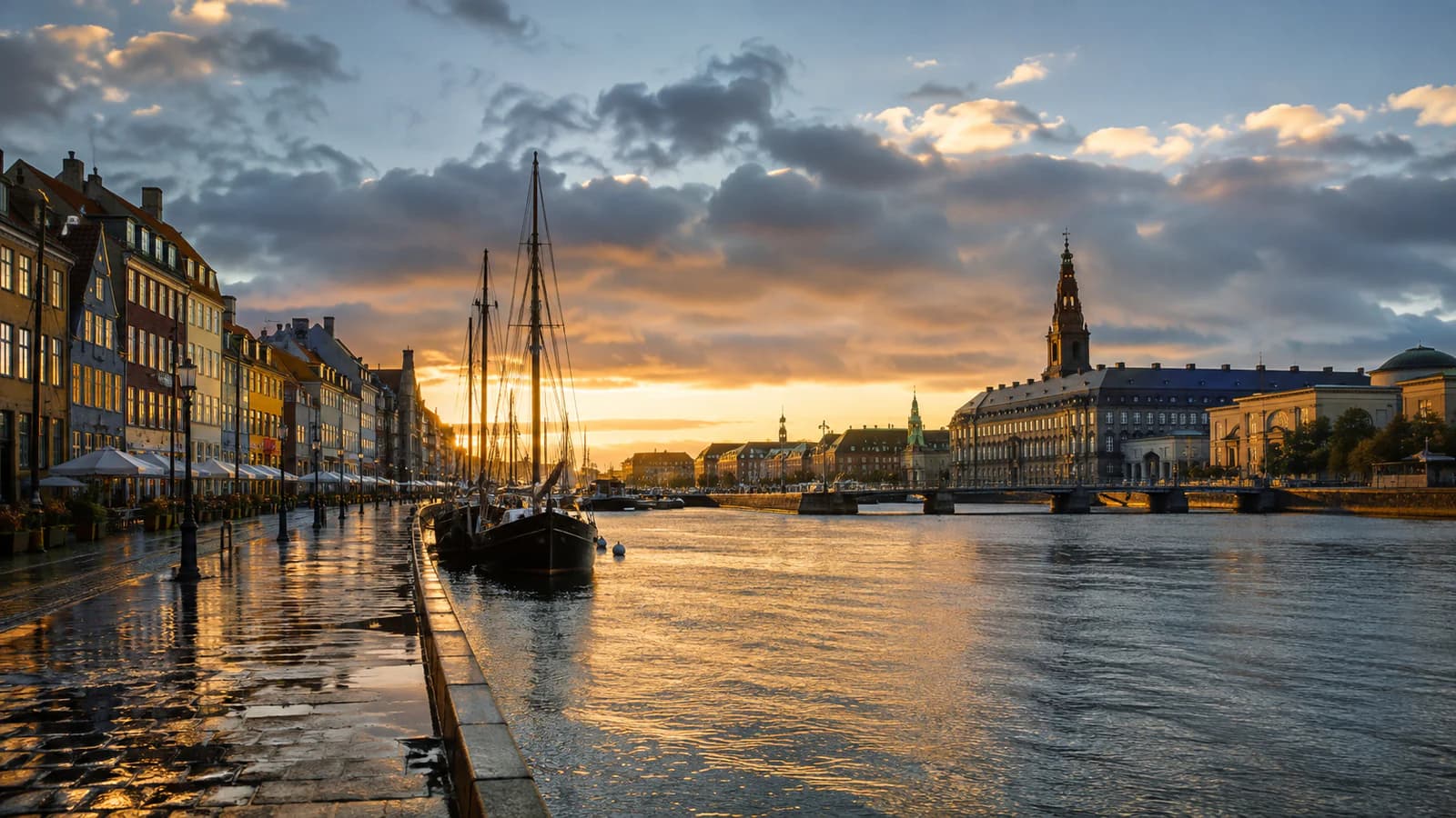 Cinematic TGPI country visual of Denmark, highlighting its landscape, culture and contemporary identity.