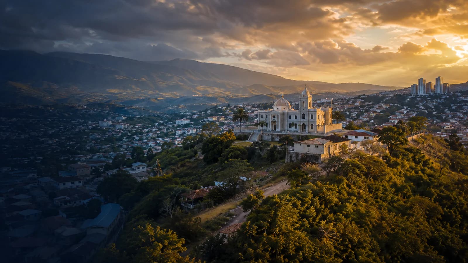 Cinematic TGPI country visual of Honduras, highlighting its landscape, culture and contemporary identity.