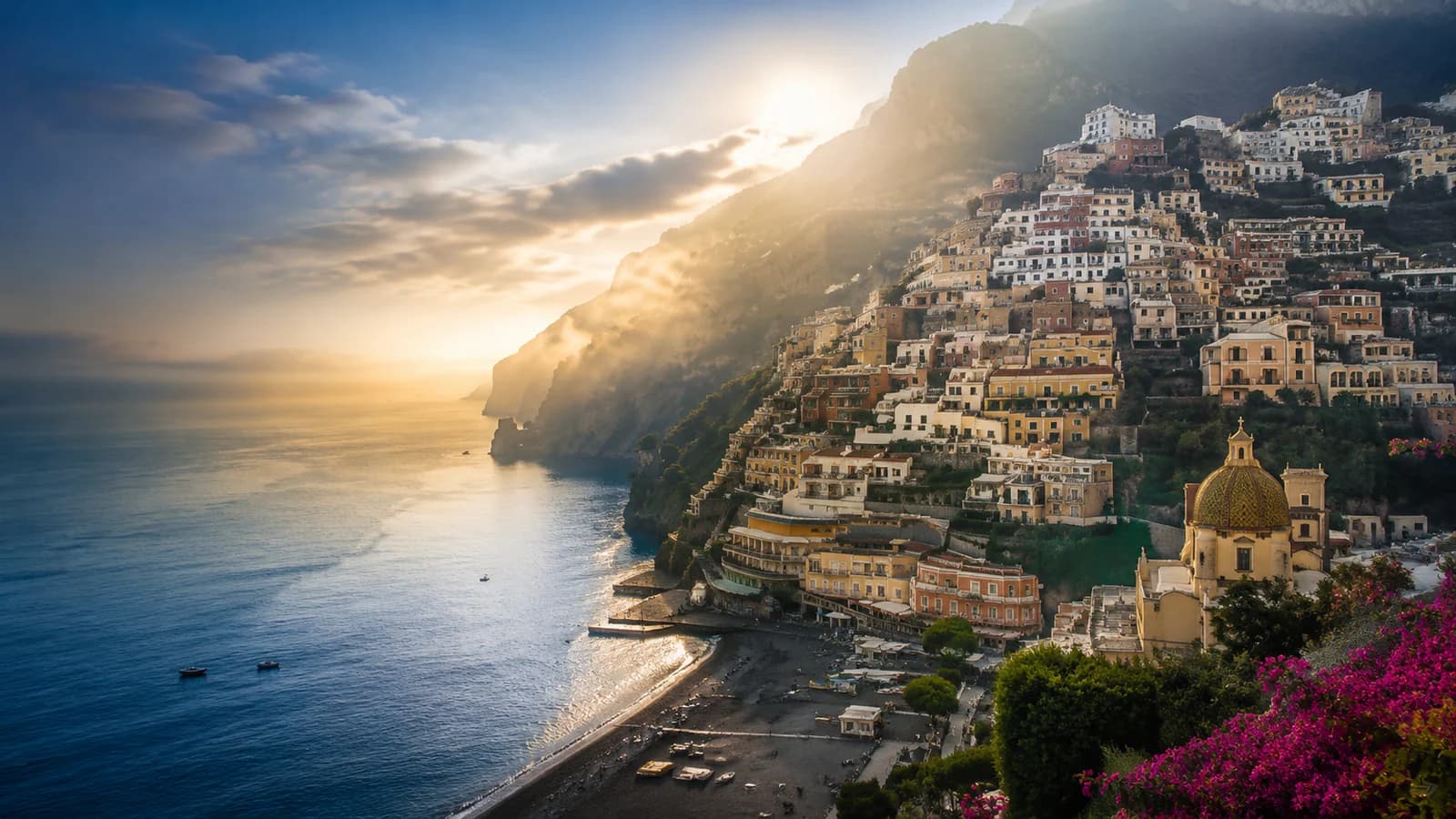 Cinematic TGPI country visual of Italy, highlighting its landscape, culture and contemporary identity.