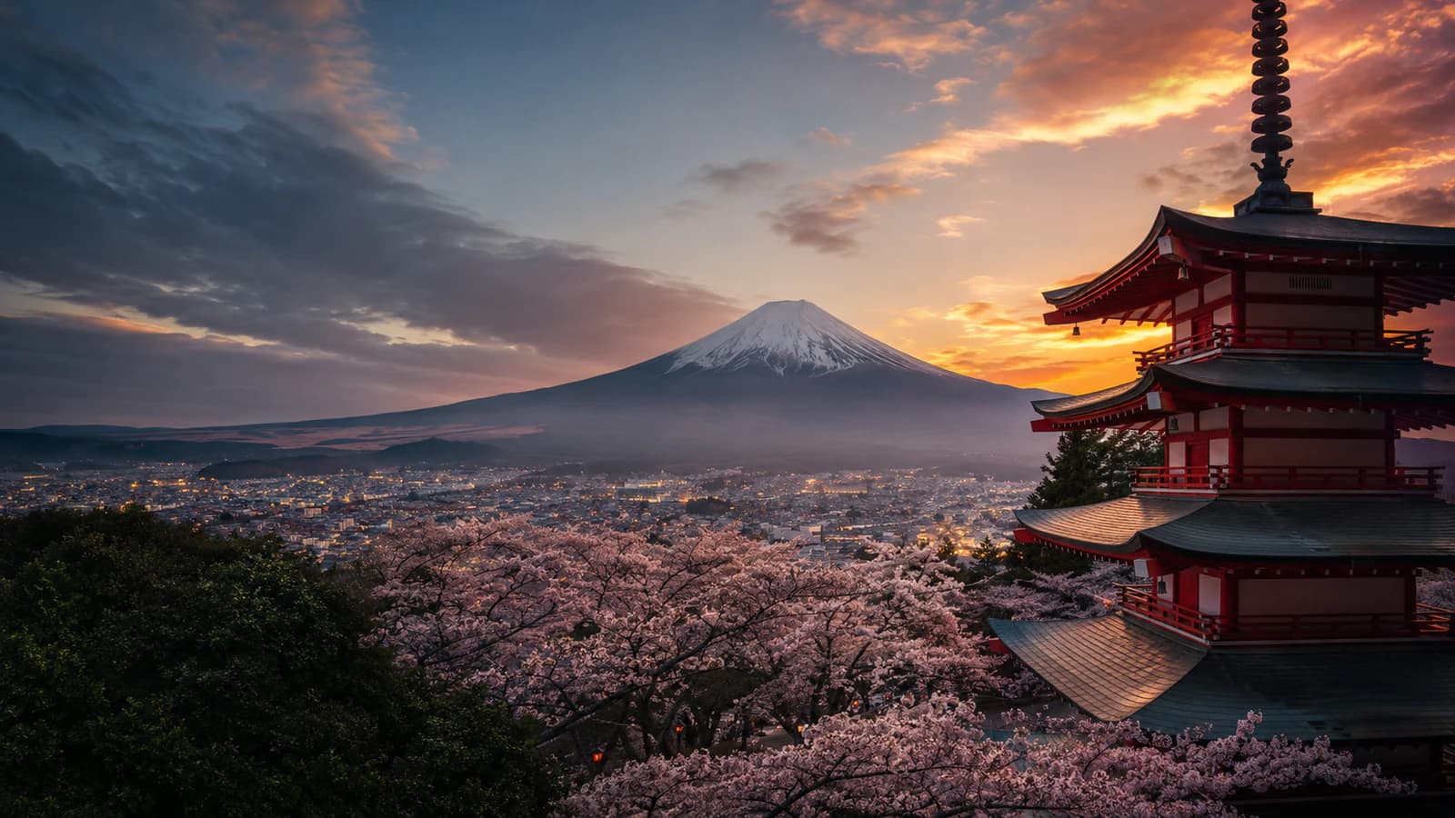 Cinematic TGPI country visual of Japan, highlighting its landscape, culture and contemporary identity.