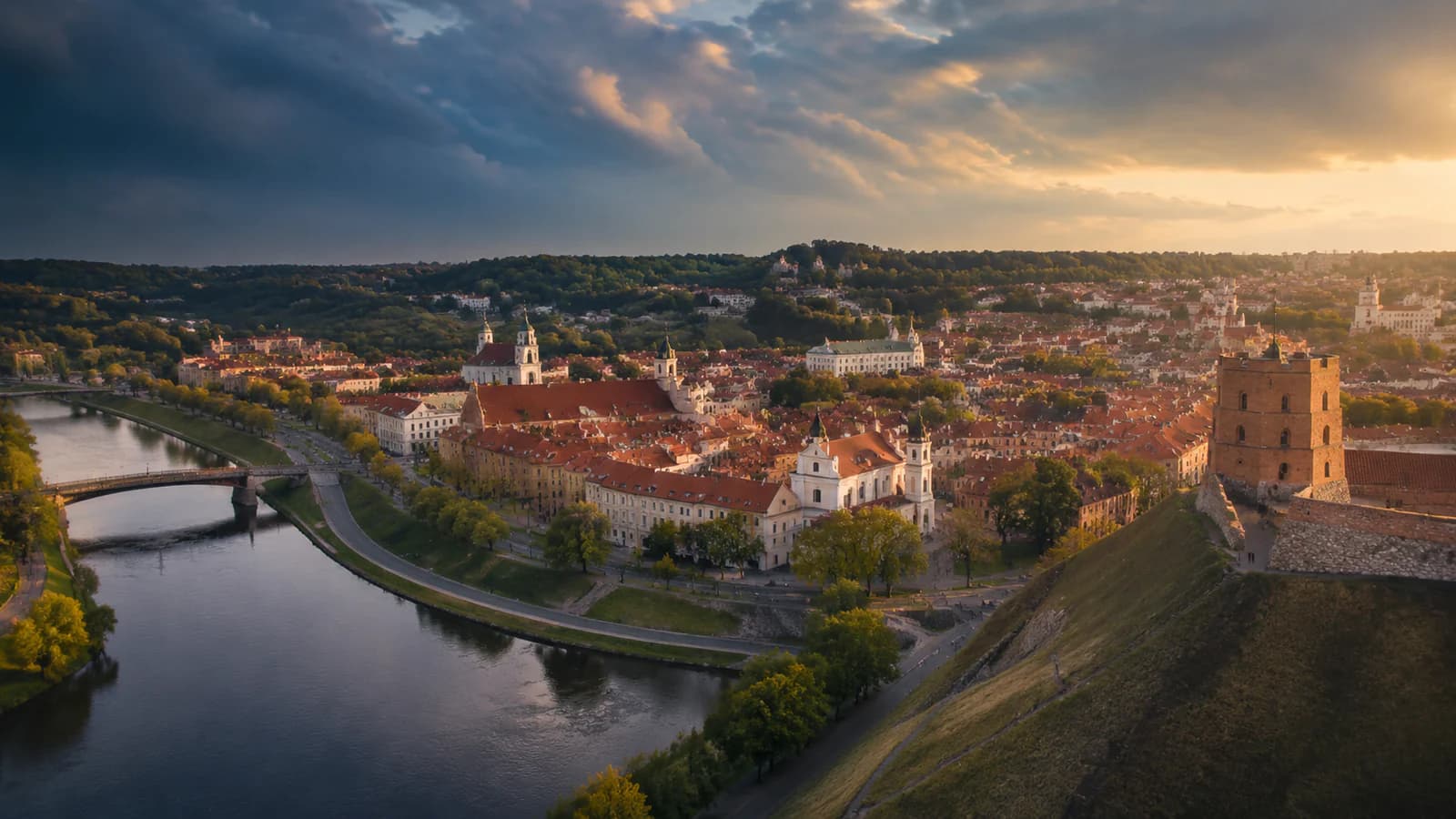 Cinematic TGPI country visual of Lithuania, highlighting its landscape, culture and contemporary identity.